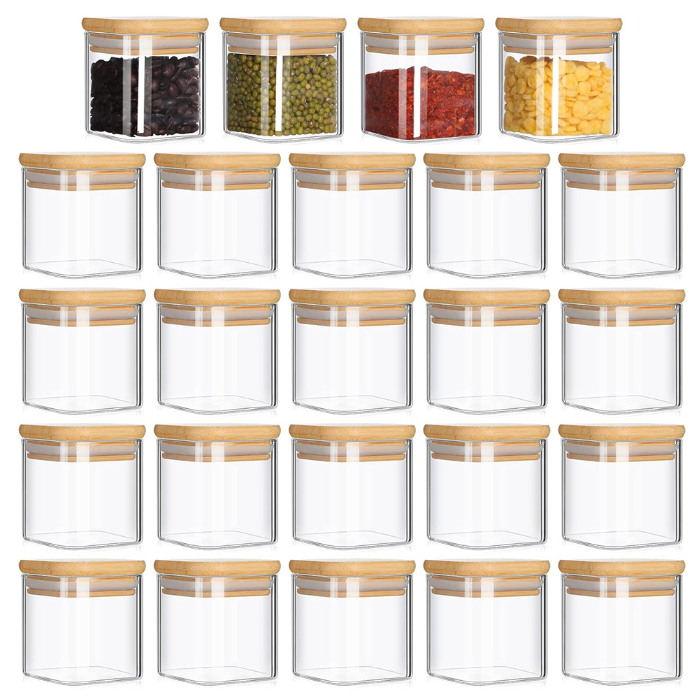 Food Storage Jar Labels - Juego de tarros de vidrio de