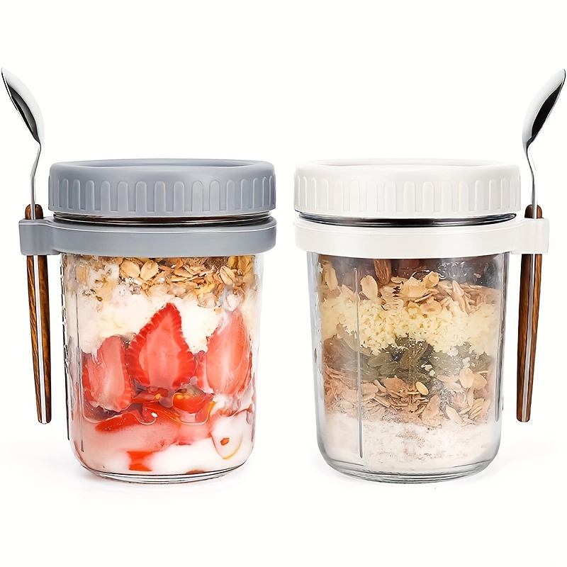 Food Storage Canister - Taza de vidrio para avena, recipiente