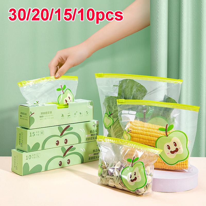 Food Storage Zipper Bags - Bolsa Reutilizable con Cierre Hermético, Bolsa