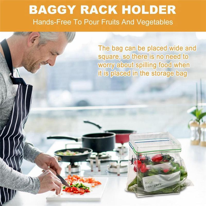 Food Storage Zipper Bags - SUPEROFERTA: Soporte para Bolsas con Cierre