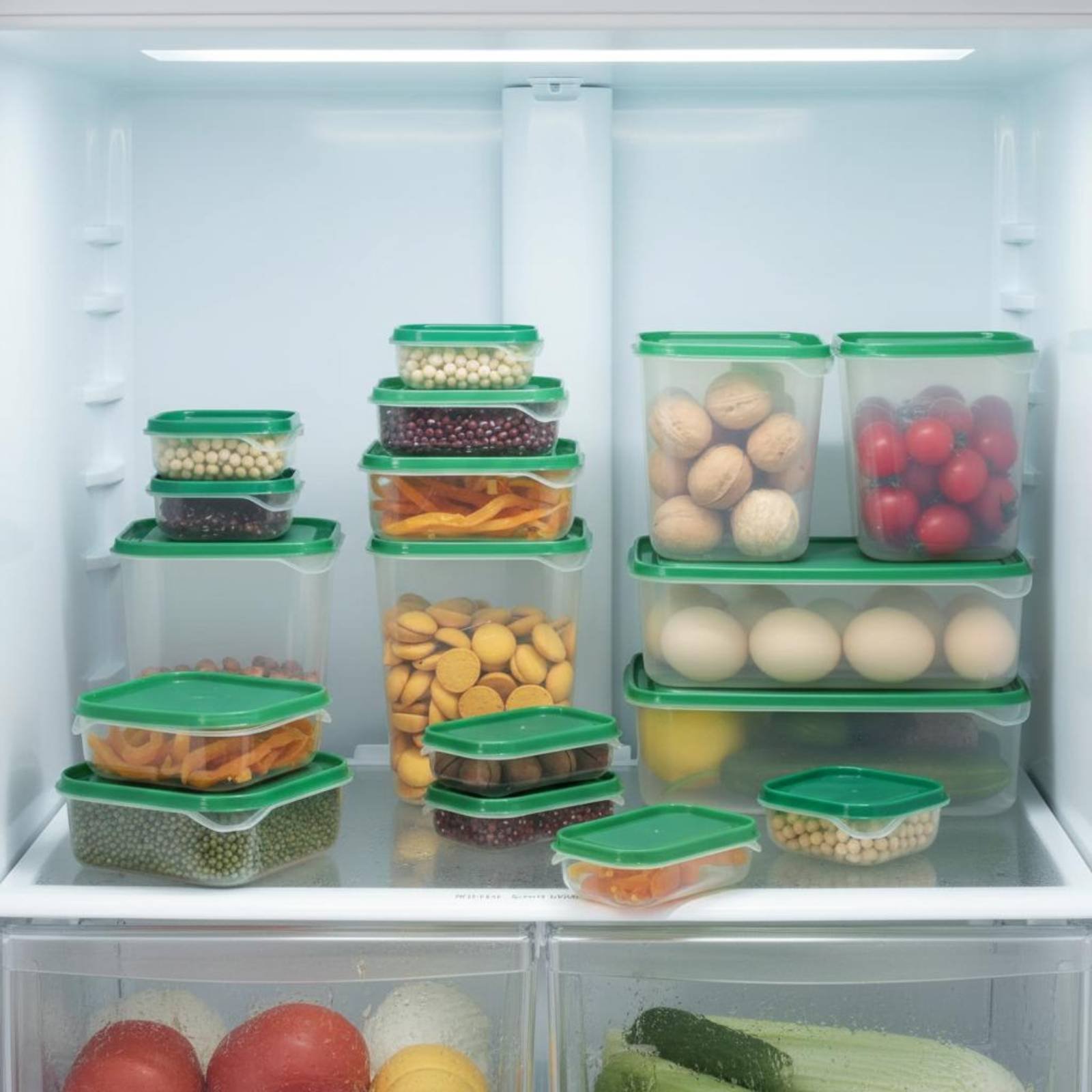 Food Storage Box Set - Juego de 17 Recipientes para Refrigerador,