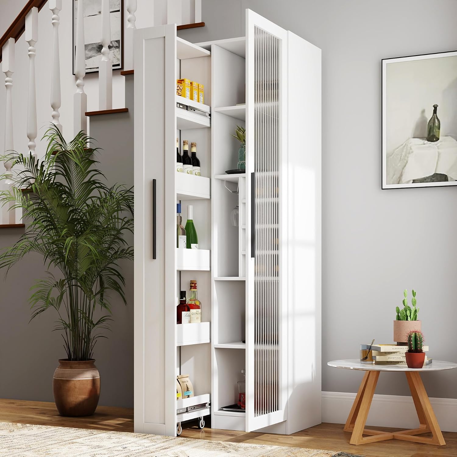 Food Storage Without Pantry - Armario de despensa de cocina blanco