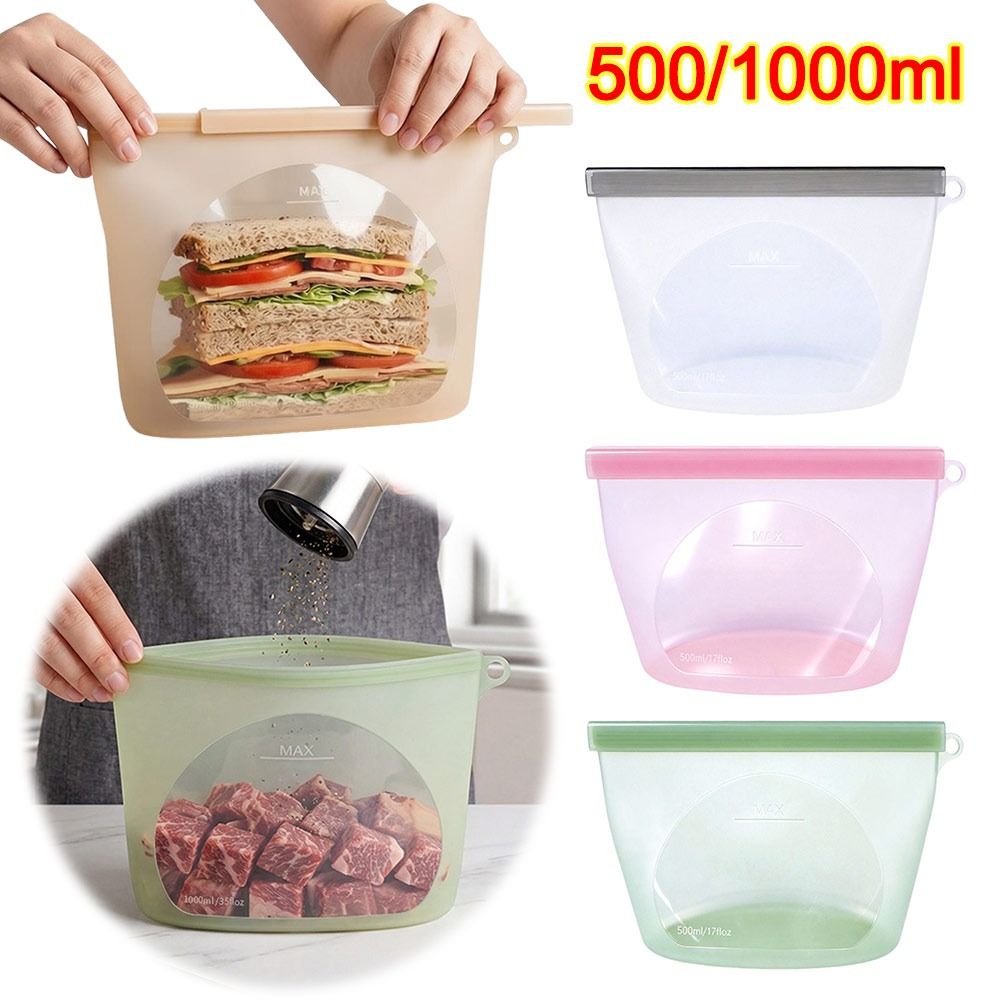 Food Storage Zipper Bags - Bolsa de Silicona para Conservación de
