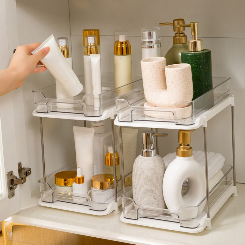 Food Storage Without Pantry - Organizador multifuncional de 2 niveles para