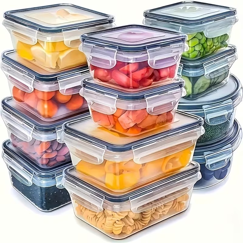 Food Storage Canister - Juego de 4 Recipientes Transparentes para