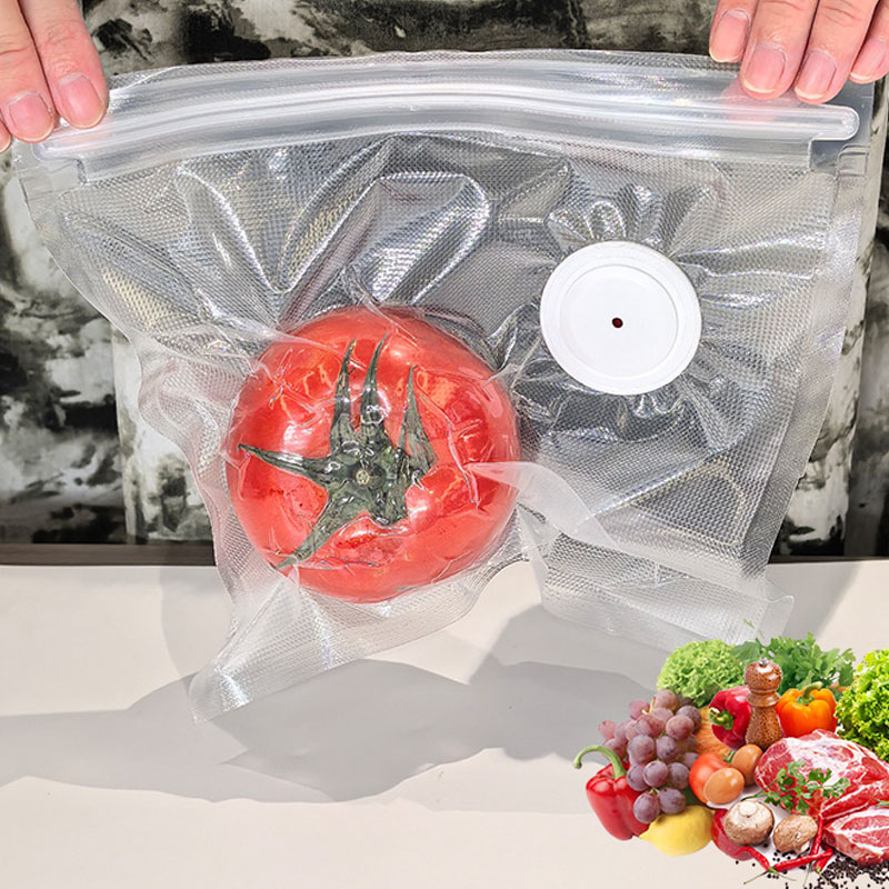 Food Storage Zipper Bags - Versión mejorada, bolsa de vacío para