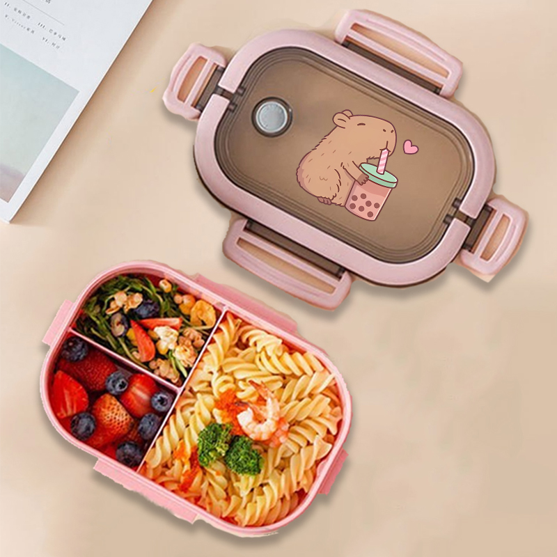 Food Storage Box Set - Fiambrera Bento de Capibara con estampado