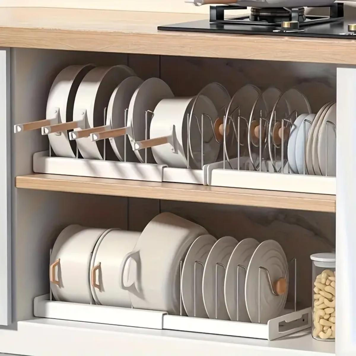 Food Storage Cabinet For Kitchen - Organizador Expandible para Ollas y Sartenes