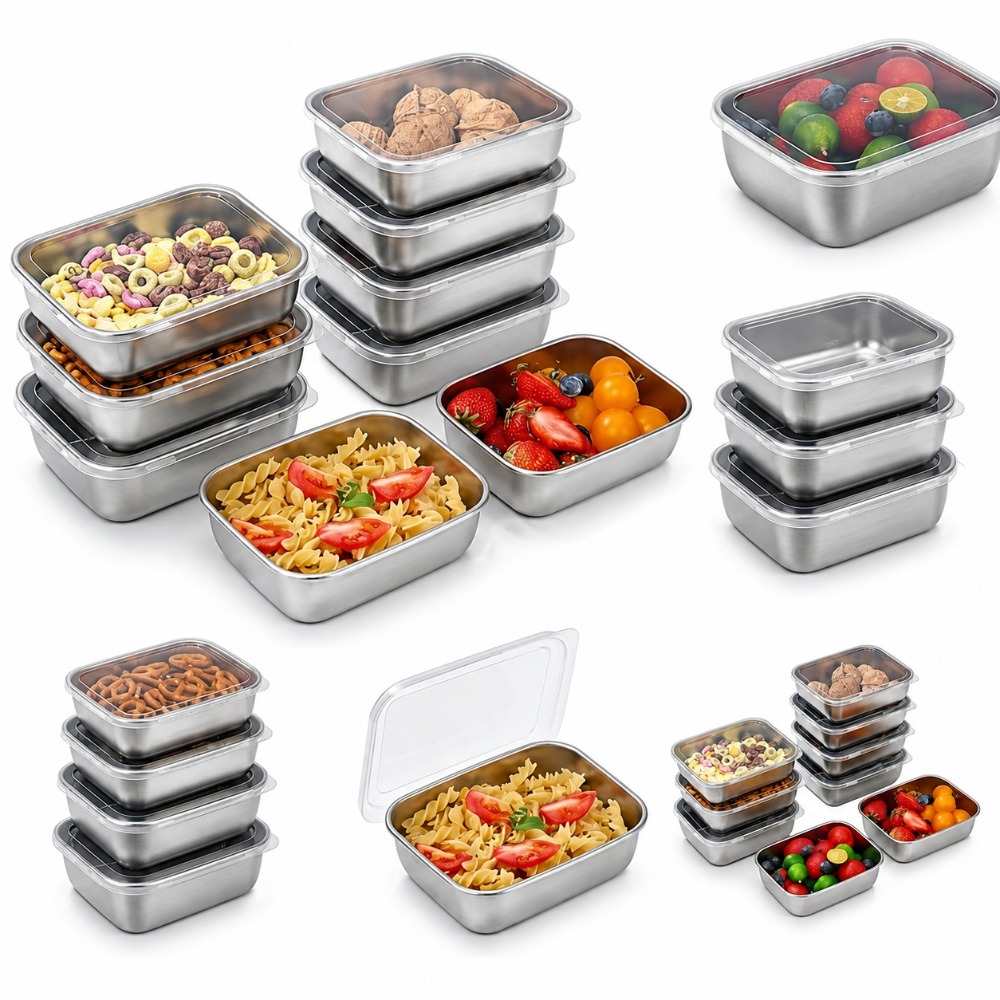 Food Storage Box Set - Juego de 6 Recipientes Herméticos de