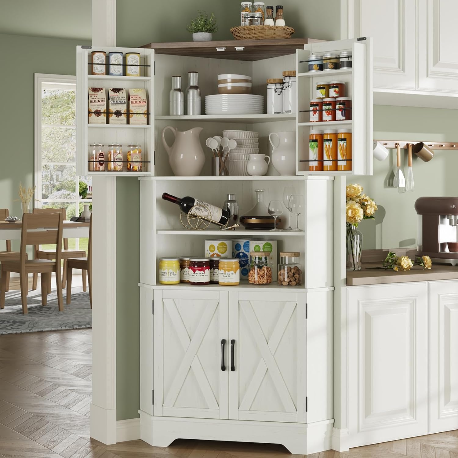 Food Storage Kitchen Cabinet - # Gabinete Esquinero, Armario de Almacenamiento