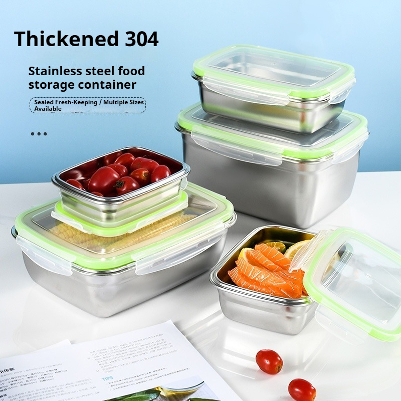Food Storage Stackable Containers - Fiambrera de acero inoxidable 304 con