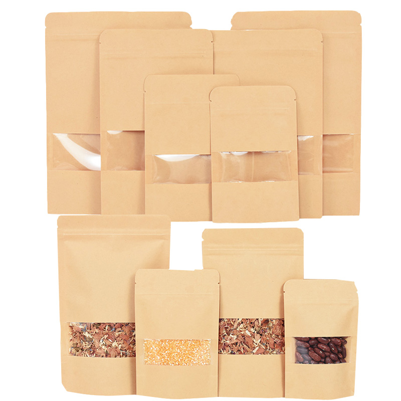 Food Storage Ziploc Bags - Bolsas de papel Kraft con cierre