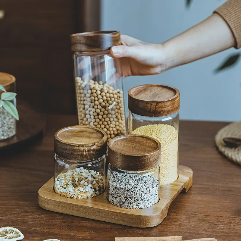 Food Storage Jars Airtight - Recipiente hermético de vidrio con tapa