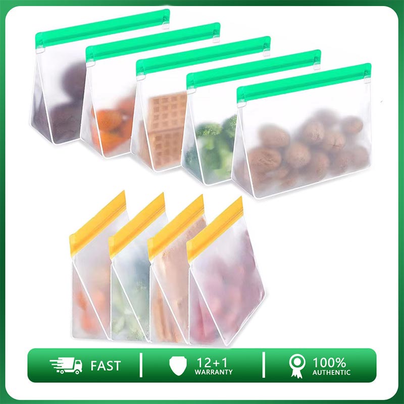 Food Storage Zipper Bags - Bolsa de almacenamiento de alimentos reutilizable,