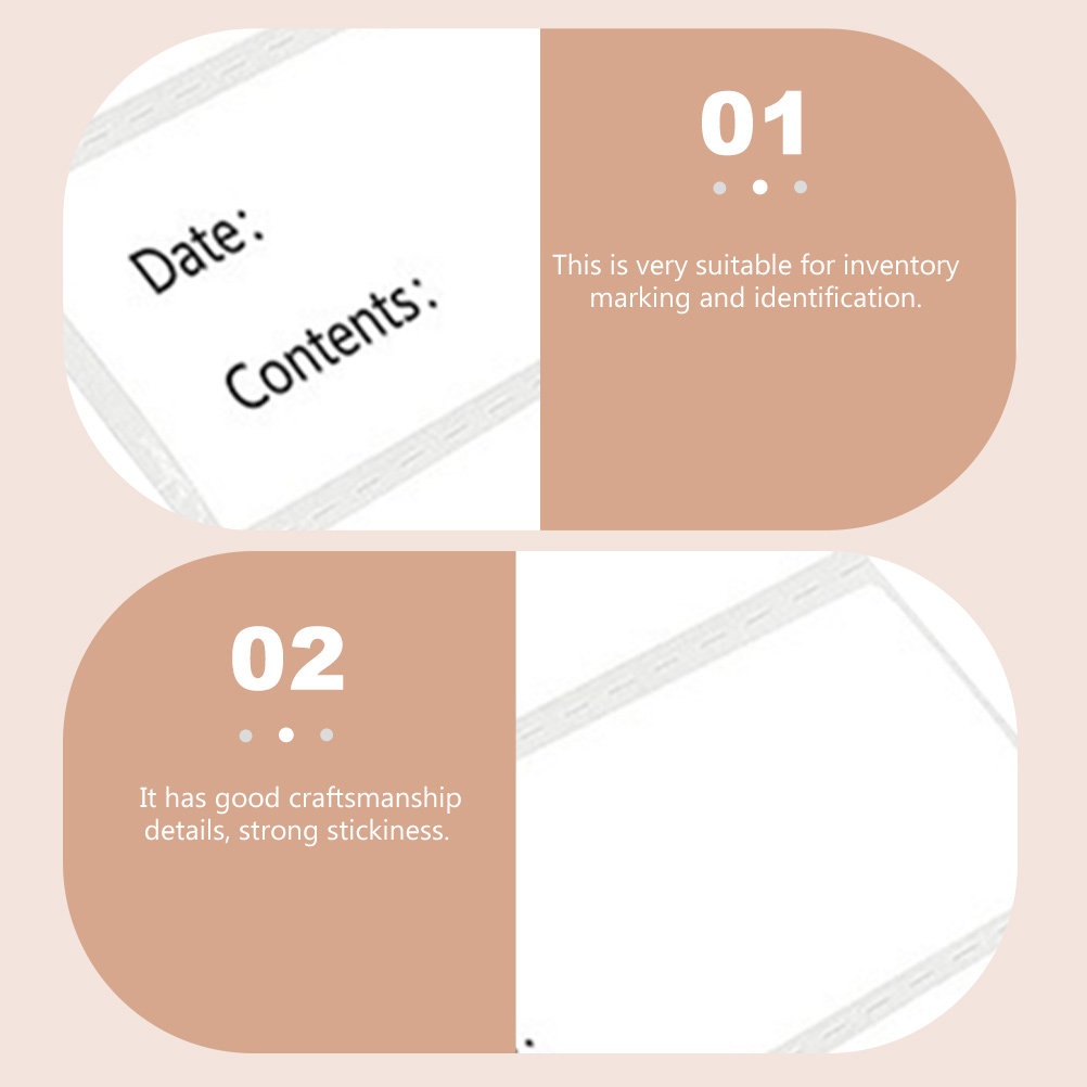 Food Storage Jar Labels - 1 Rollo de Etiquetas Adhesivas Profesionales