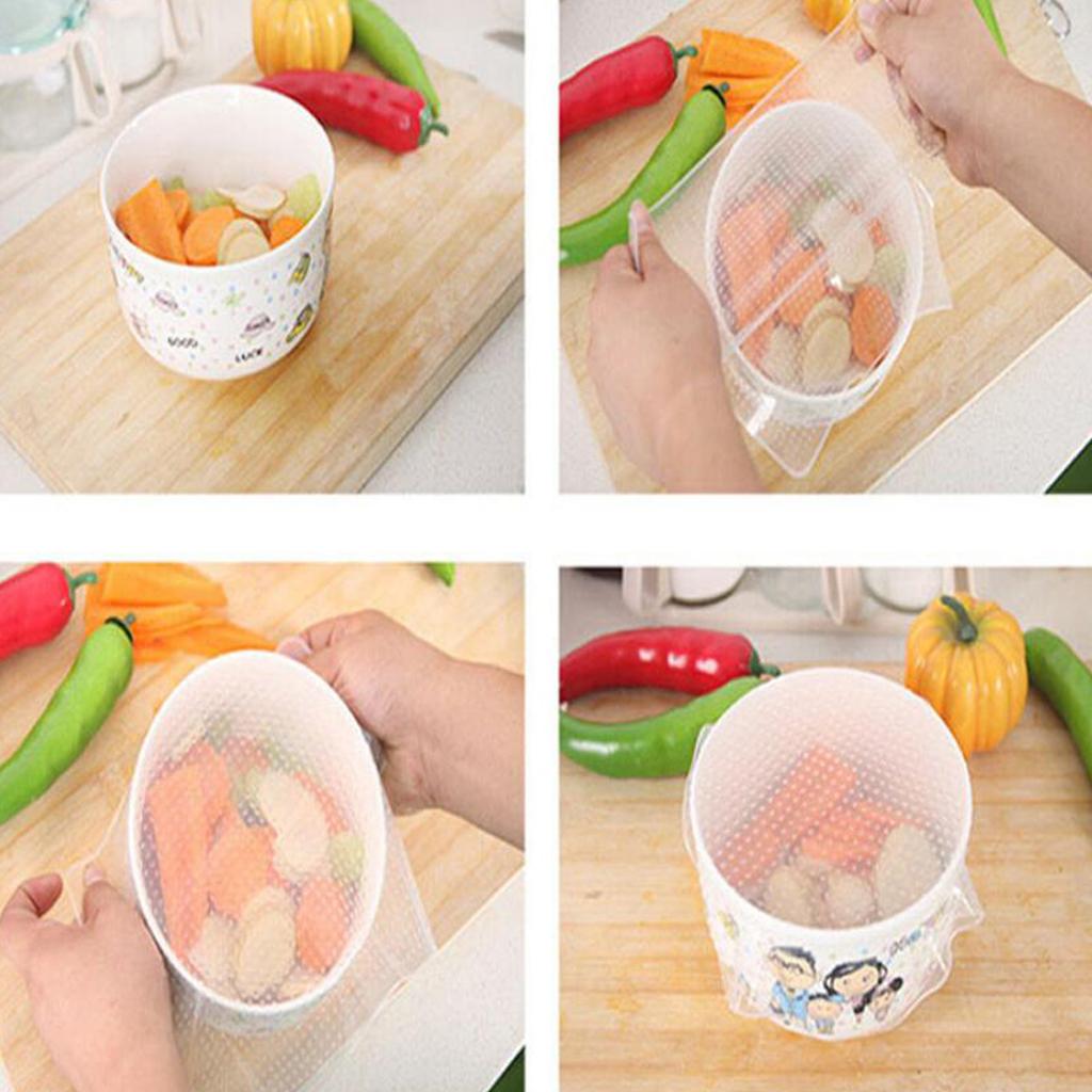 Silicone Stretch Lid - Juego de Tapas de Silicona Transparente