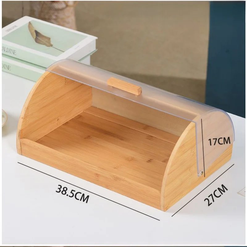 Caja de Pan de Bambú con Tapa  - Food Storage Kitchen Cabinet reseña y precio