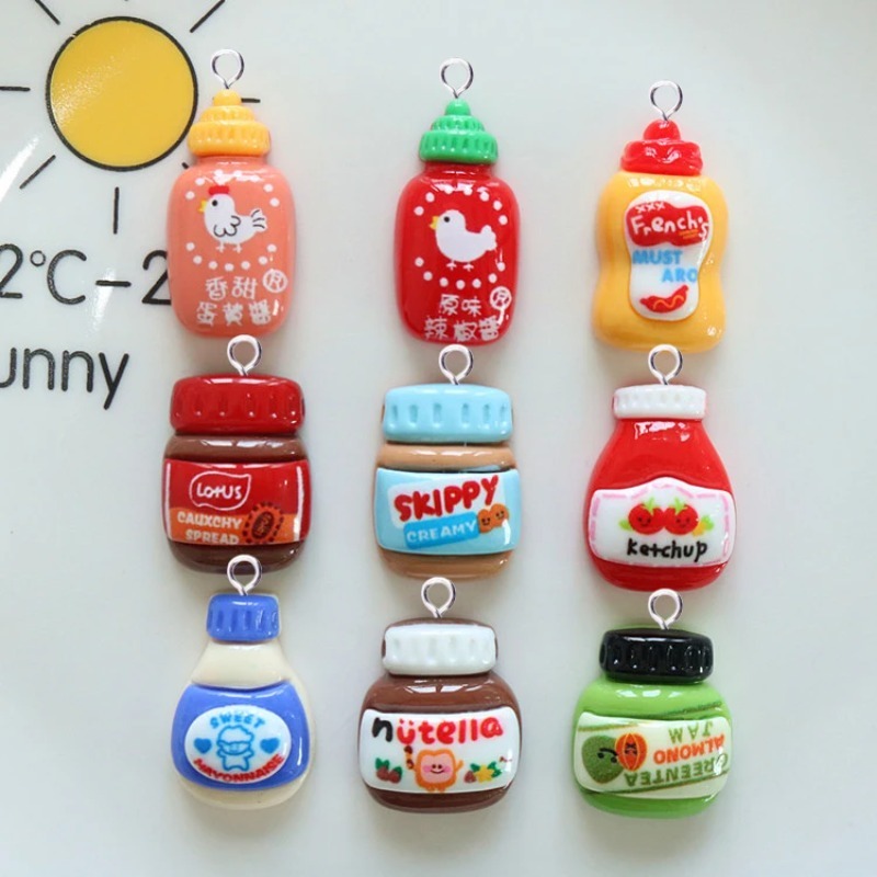 10 piezas de dijes de resina d - Salad Dressing Bottle reseña y precio
