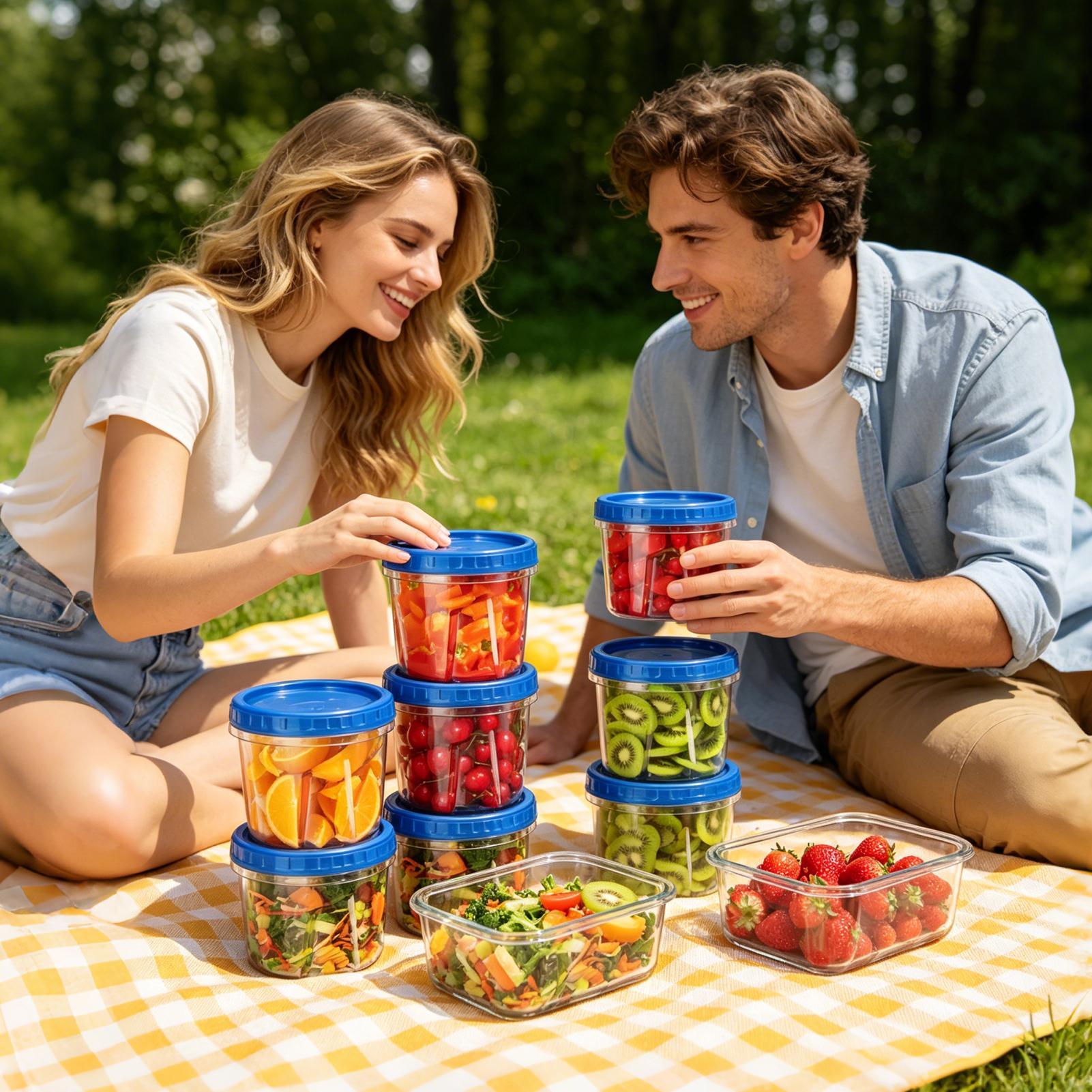 Contenedores para congelador p - Food Storage Stackable Containers reseña y precio