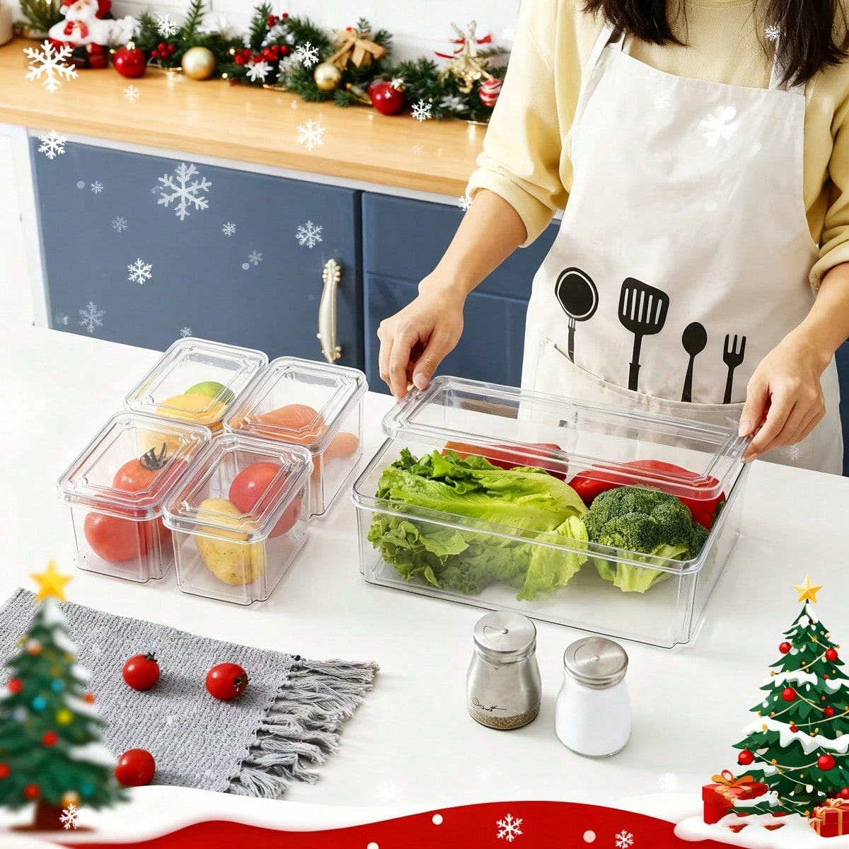 Paquete de 7/14 contenedores o - Food Storage Stackable Containers reseña y precio