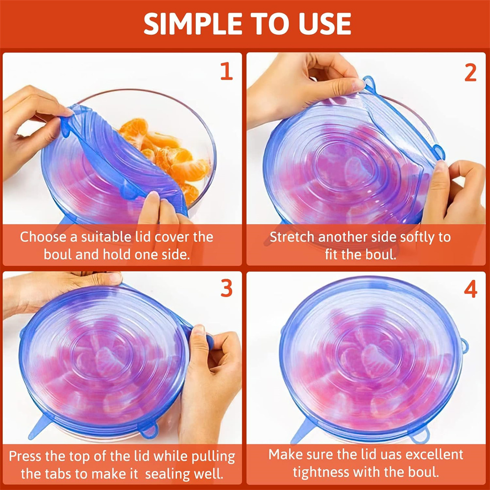 Cubierta de conservación de si - Silicone Stretch Lid reseña y precio