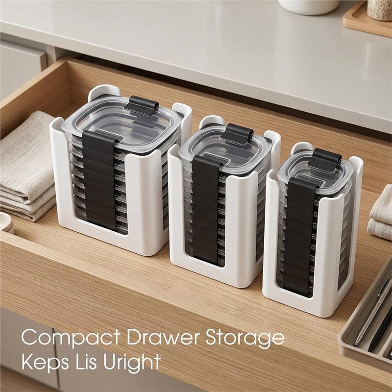 Organizador de tapas para reci - Food Storage Kitchen Cabinet reseña y precio