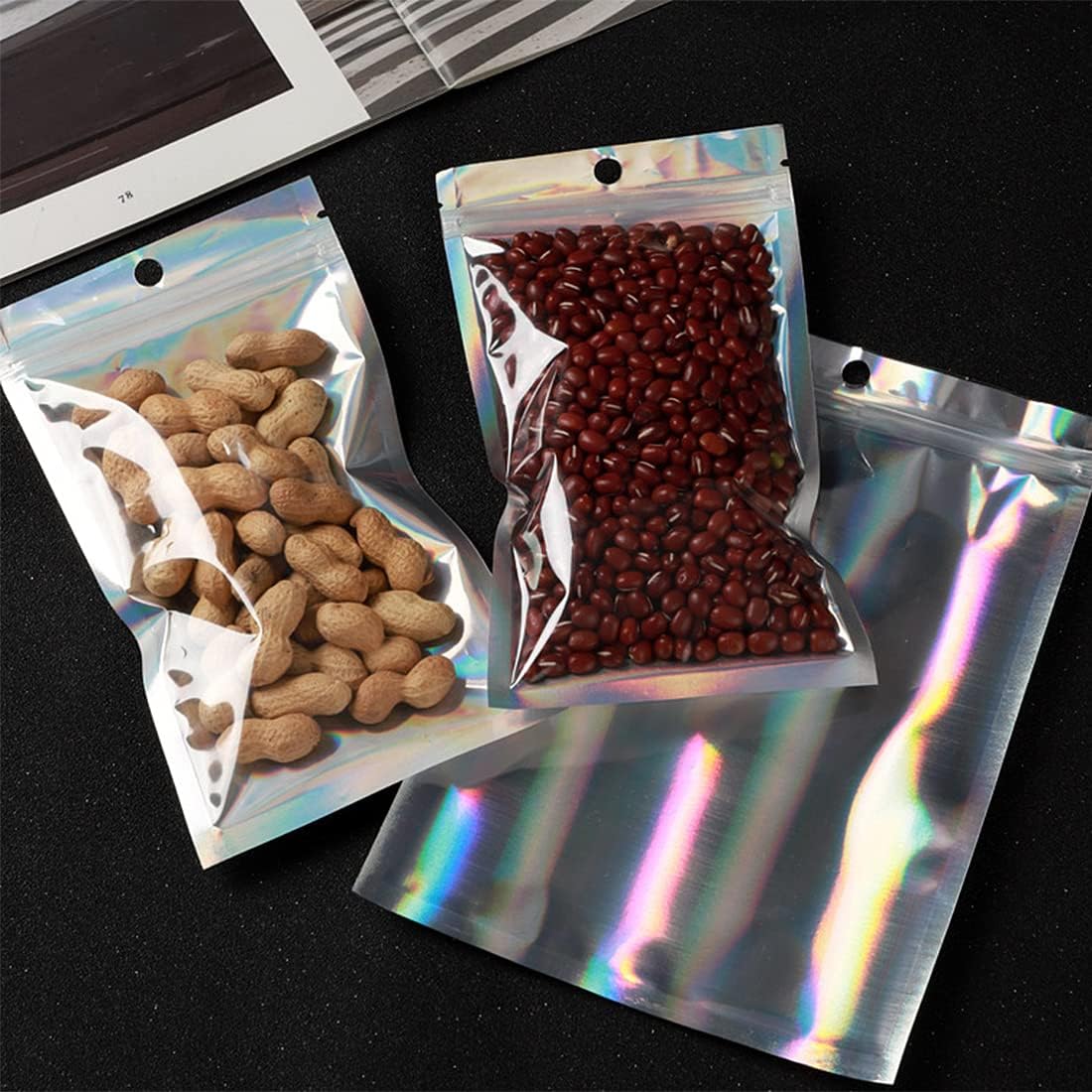 Bolsas de plástico holográfica - Food Storage Ziploc Bags reseña y precio