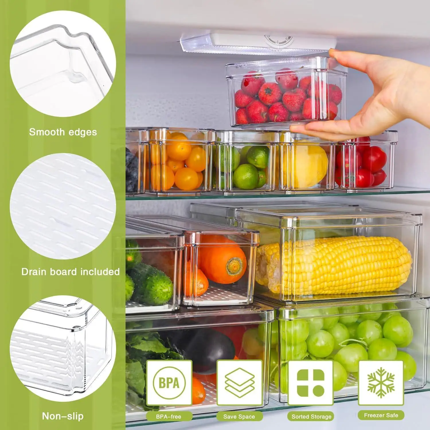 10/14 piezas de recipientes or - Food Storage Without Pantry reseña y precio