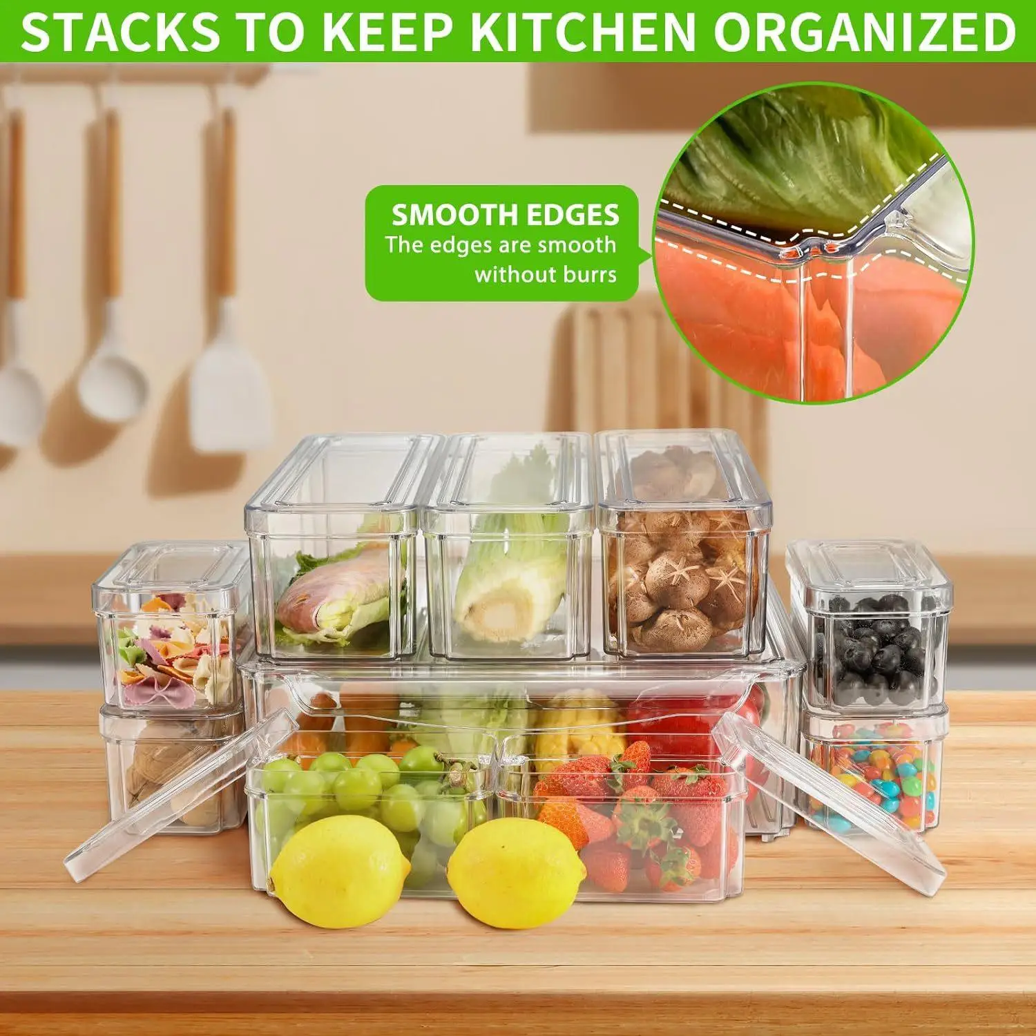 10/14 piezas de recipientes or - Food Storage Without Pantry reseña y precio