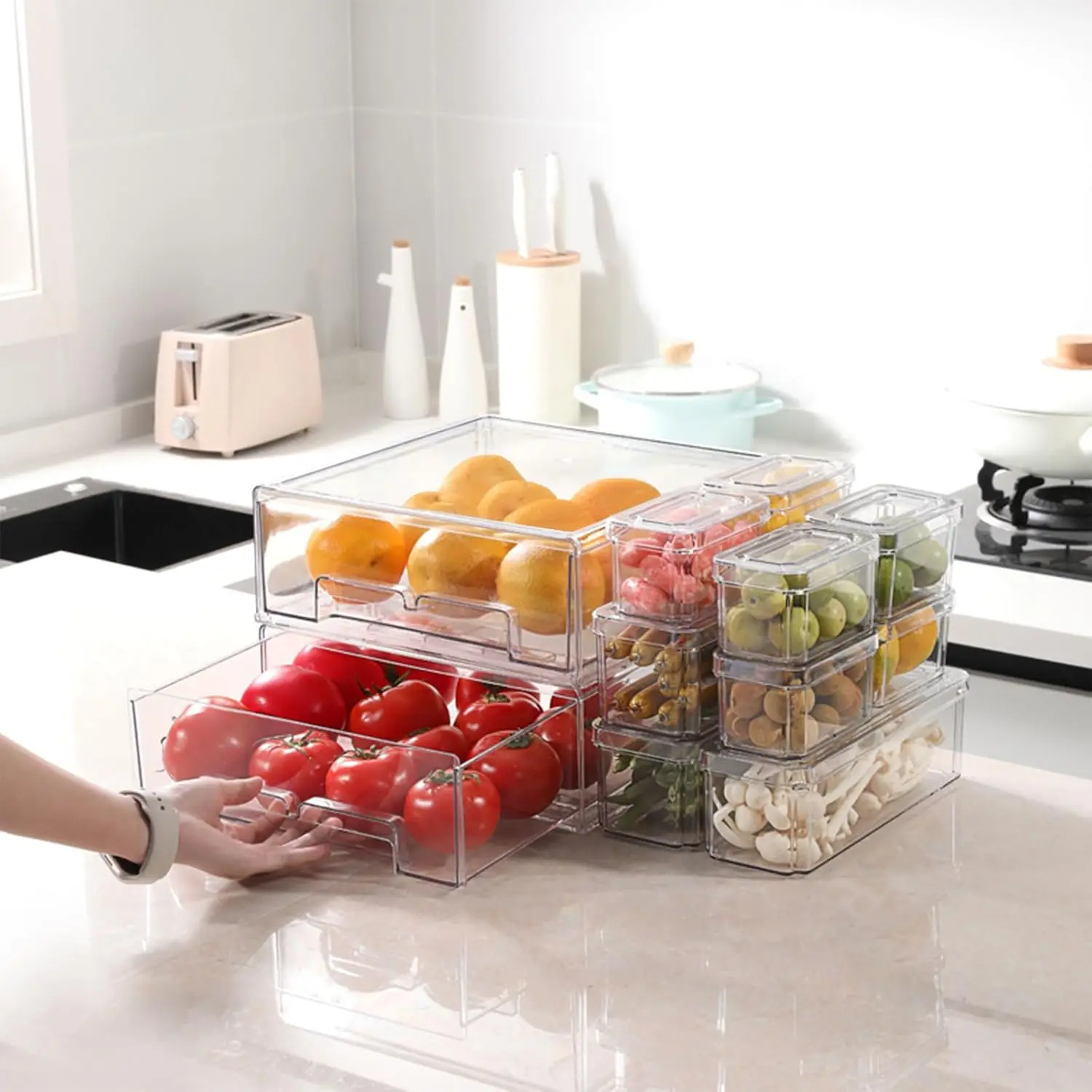 10/14 piezas de recipientes or - Food Storage Without Pantry reseña y precio
