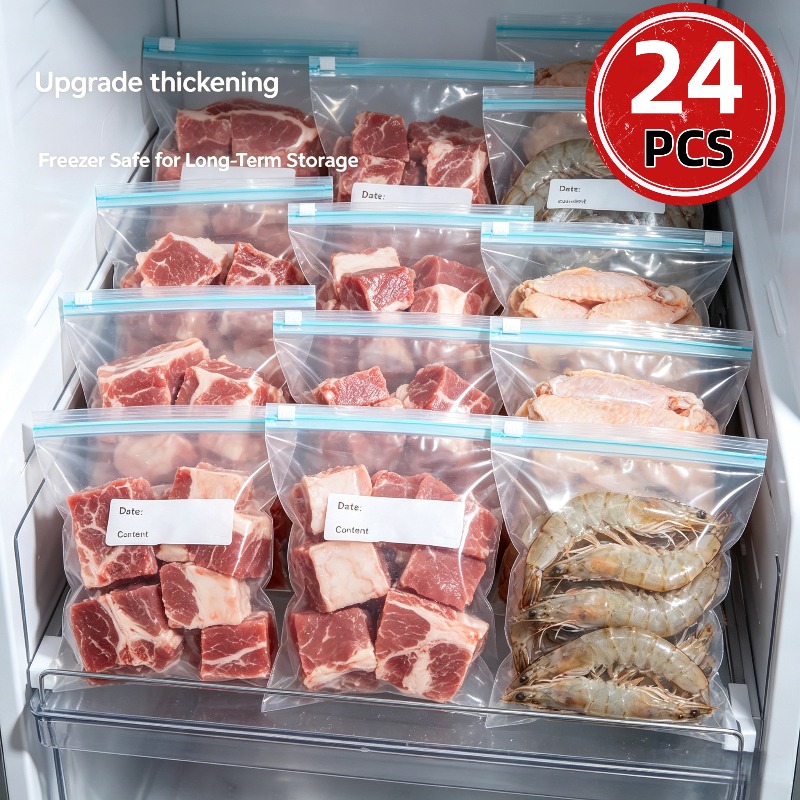 24 bolsas reutilizables con ci - Food Storage Ziploc Bags reseña y precio