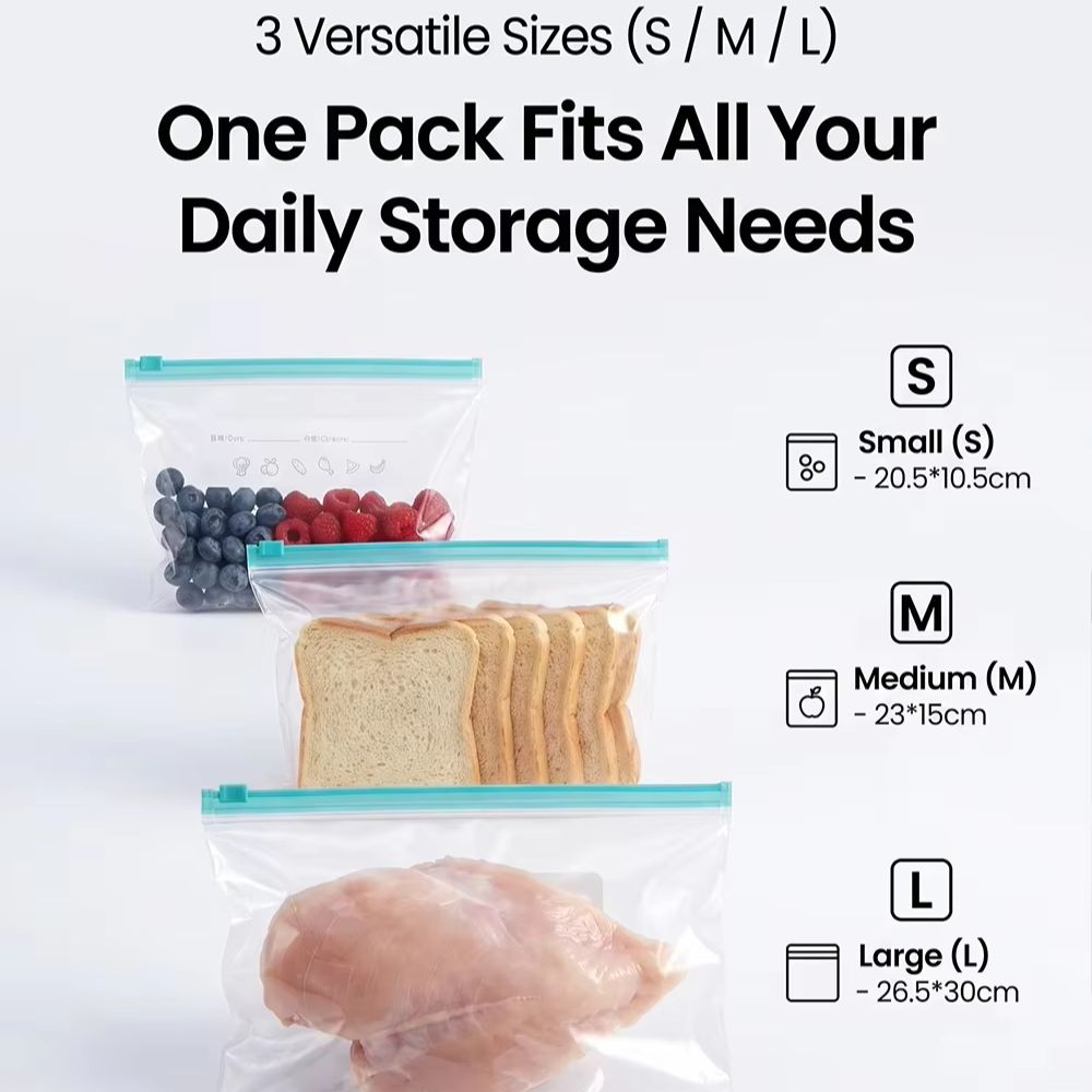 Bolsas de almacenamiento de al - Food Storage Zipper Bags reseña y precio