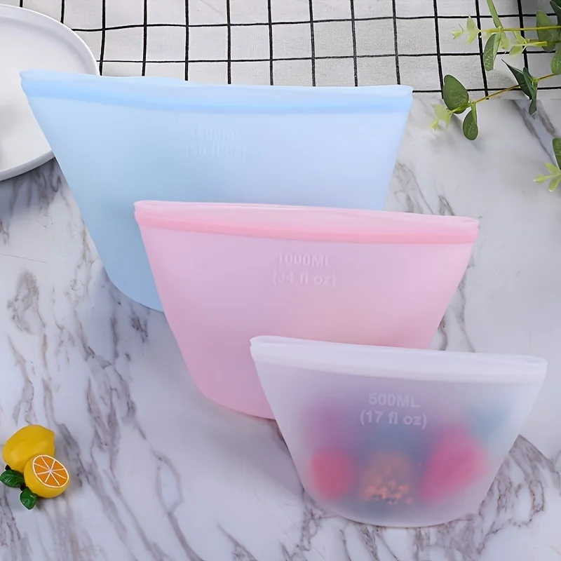 Bolsas de Silicona Reutilizabl - Food Storage Zipper Bags reseña y precio