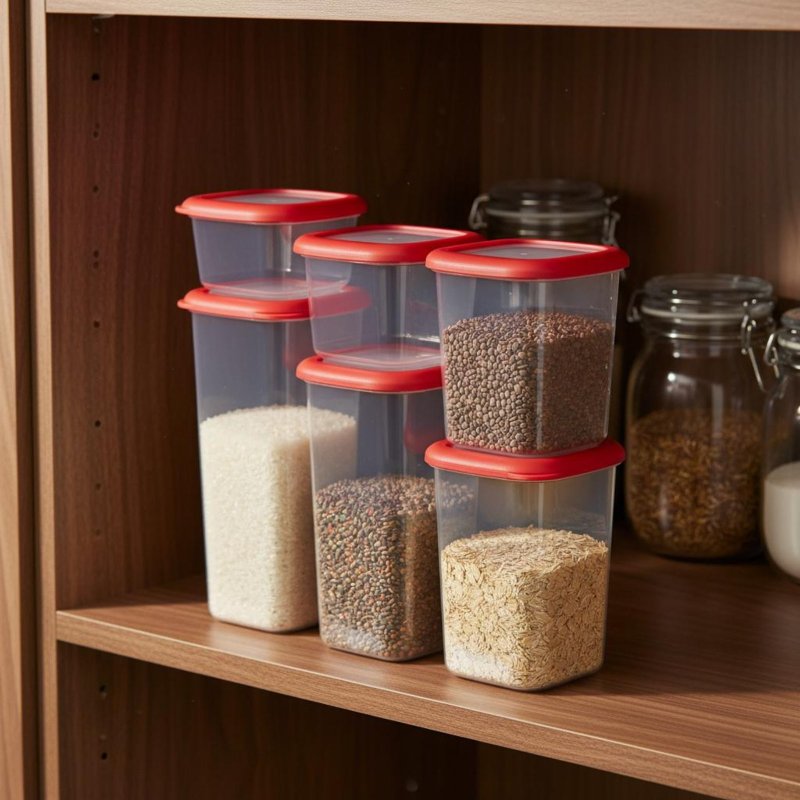 Juego de 6 Recipientes Herméti - Food Storage Stackable Containers reseña y precio