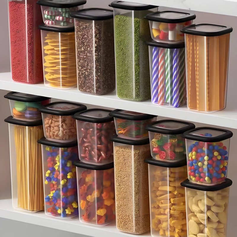 Juego de 6 Recipientes Herméti - Food Storage Stackable Containers reseña y precio