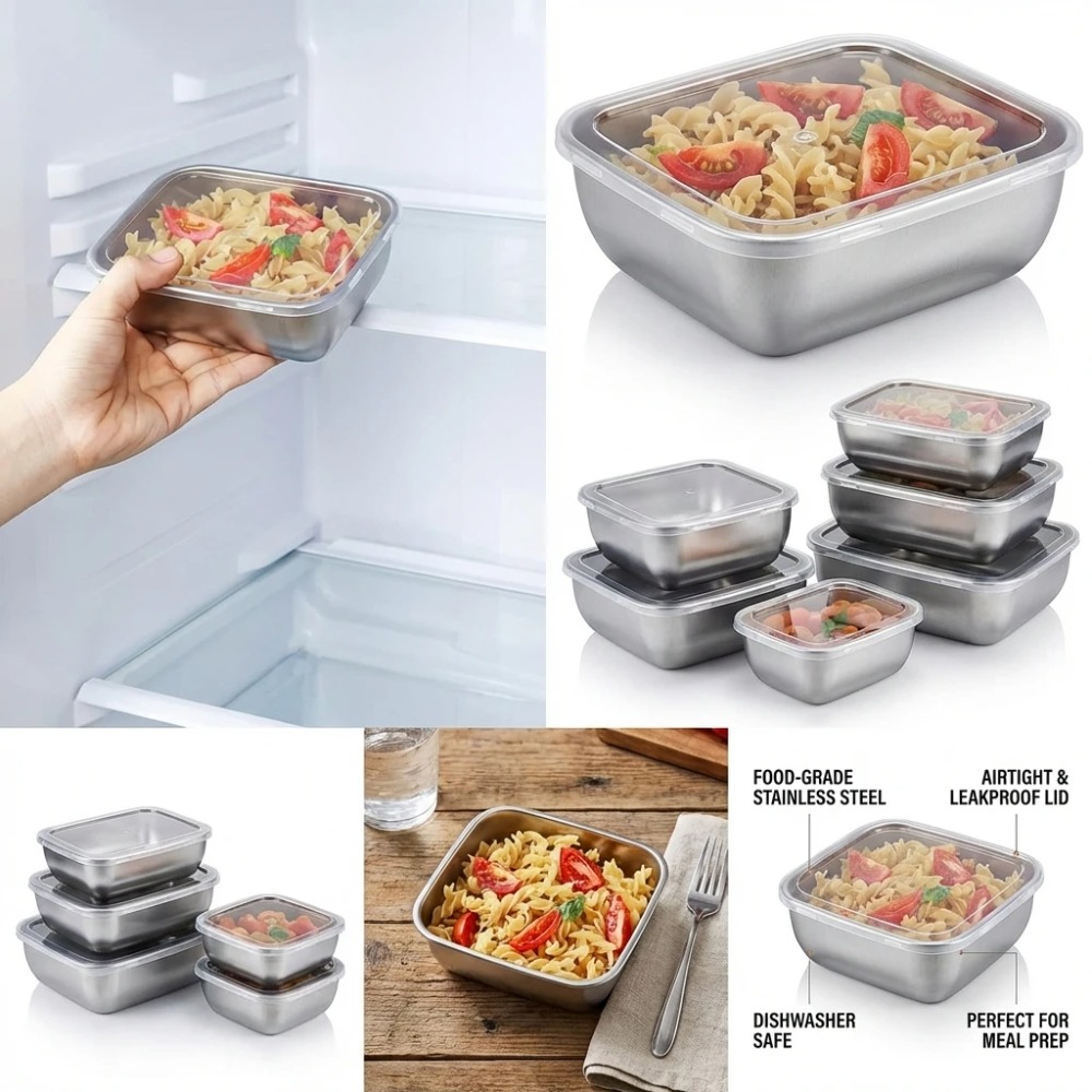 Juego de 6 Recipientes Herméti - Food Storage Box Set reseña y precio