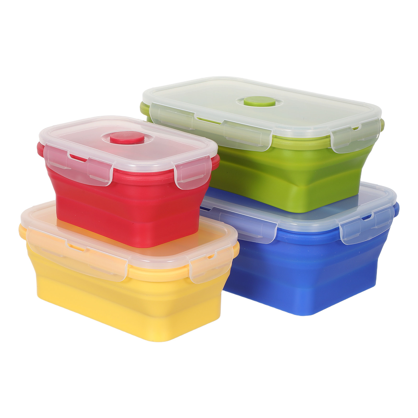 4 piezas de recipientes de sil - Food Storage Stackable Containers reseña y precio
