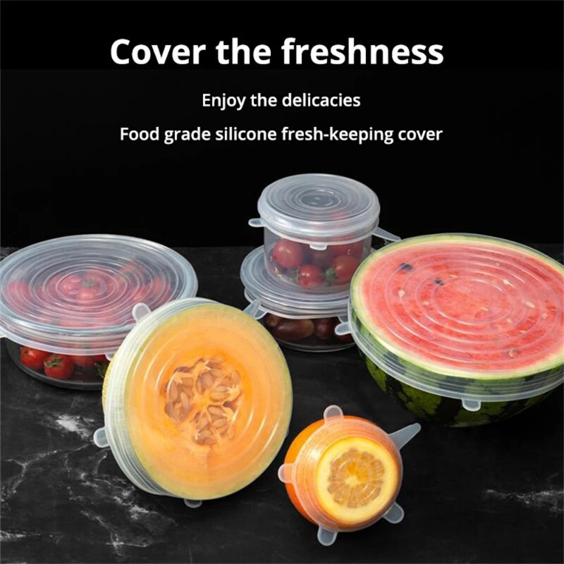 6/12 piezas Tapas de silicona  - Silicone Stretch Lid reseña y precio