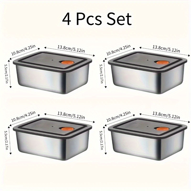 Juego de 4 Recipientes de Alma - Food Storage Stackable Containers reseña y precio