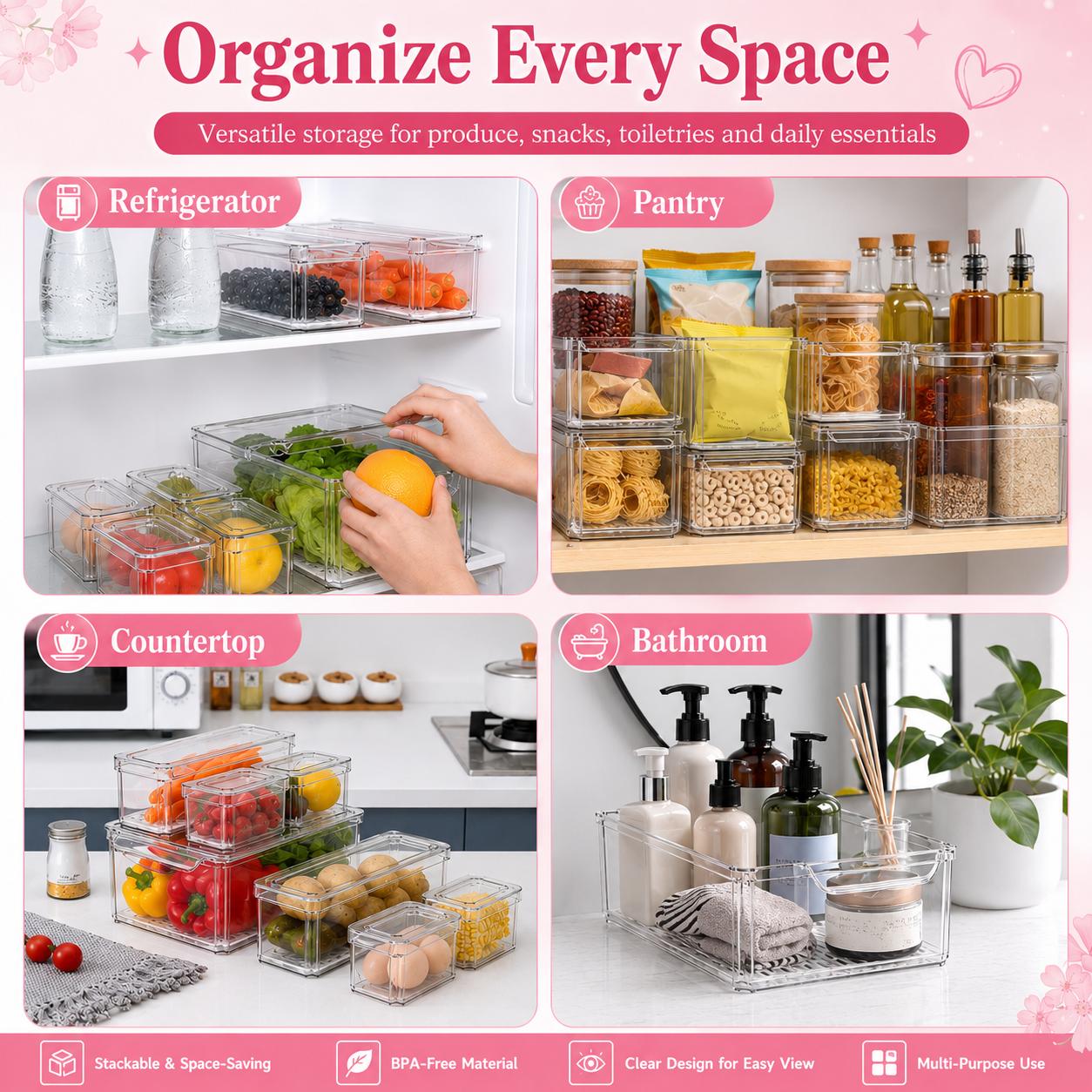 Contenedores Organizadores Api - Food Storage Without Pantry reseña y precio