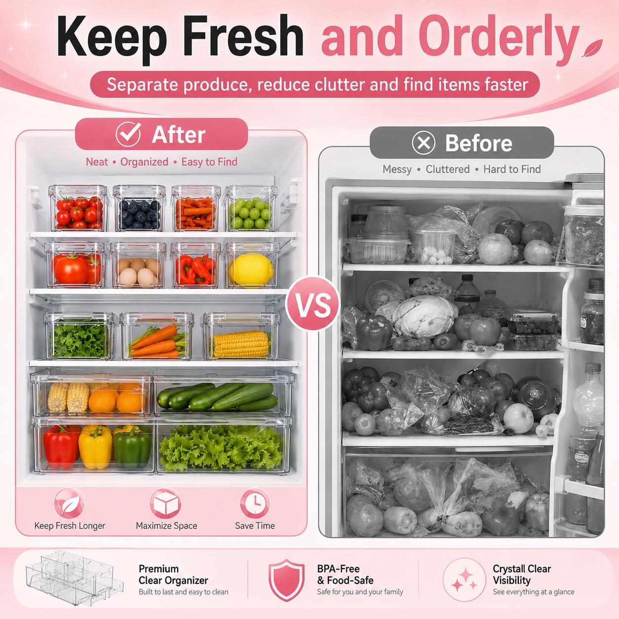 Contenedores Organizadores Api - Food Storage Without Pantry reseña y precio