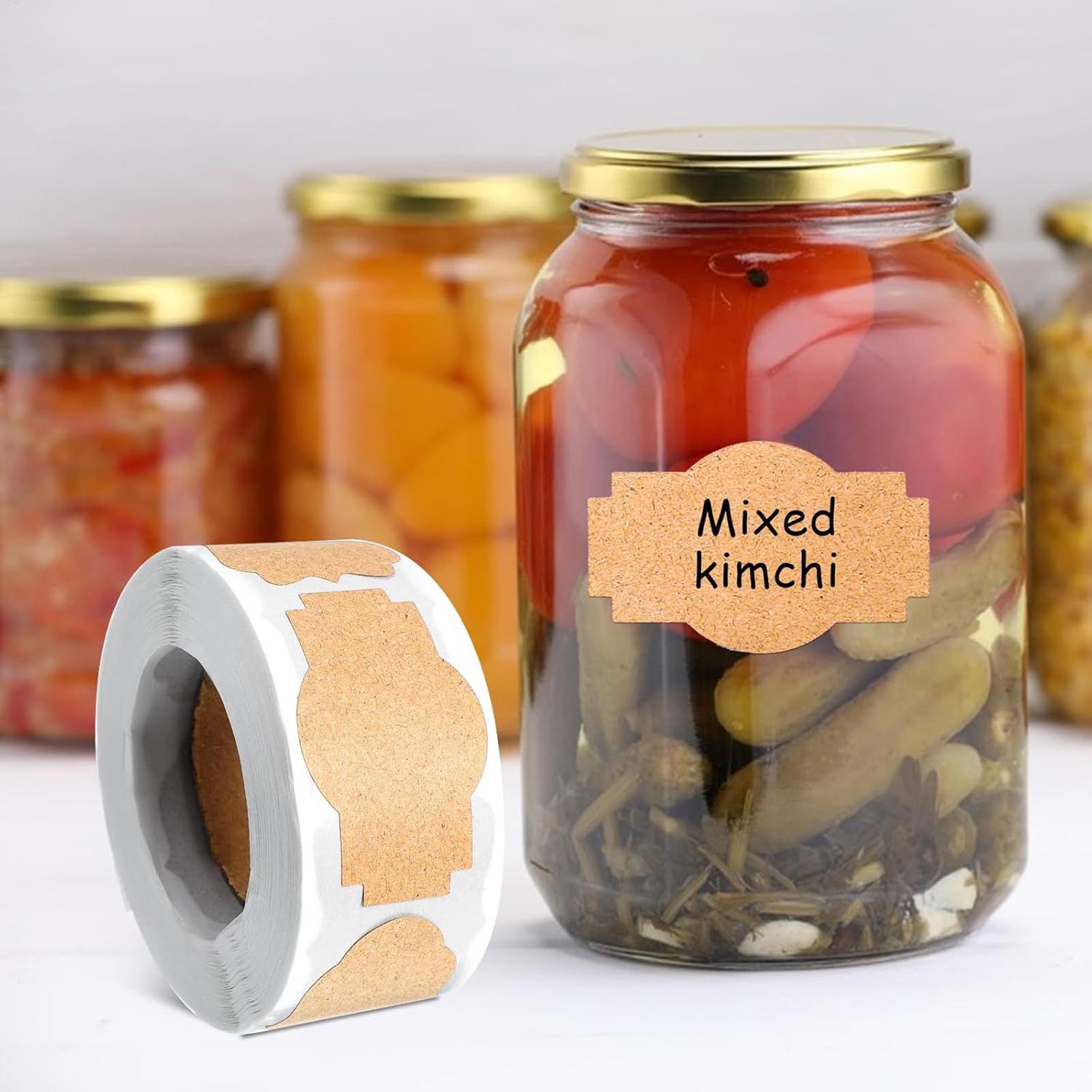 300 Uds. Etiquetas adhesivas p - Food Storage Jar Labels reseña y precio