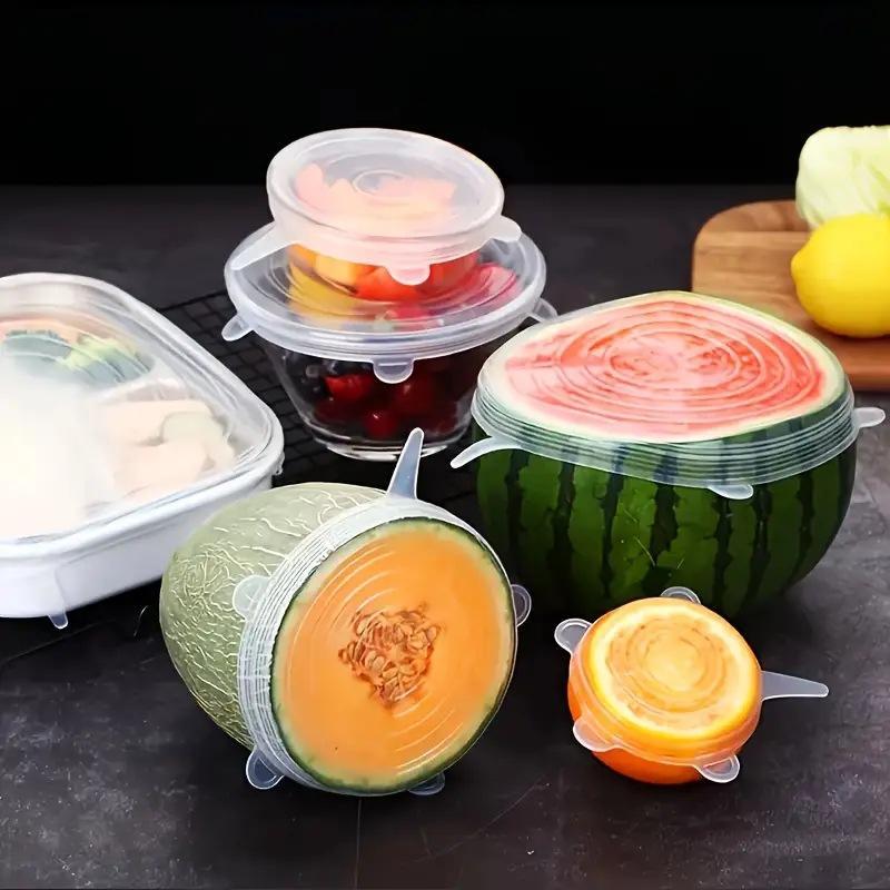 6 tapas de silicona elásticas  - Silicone Stretch Lid reseña y precio