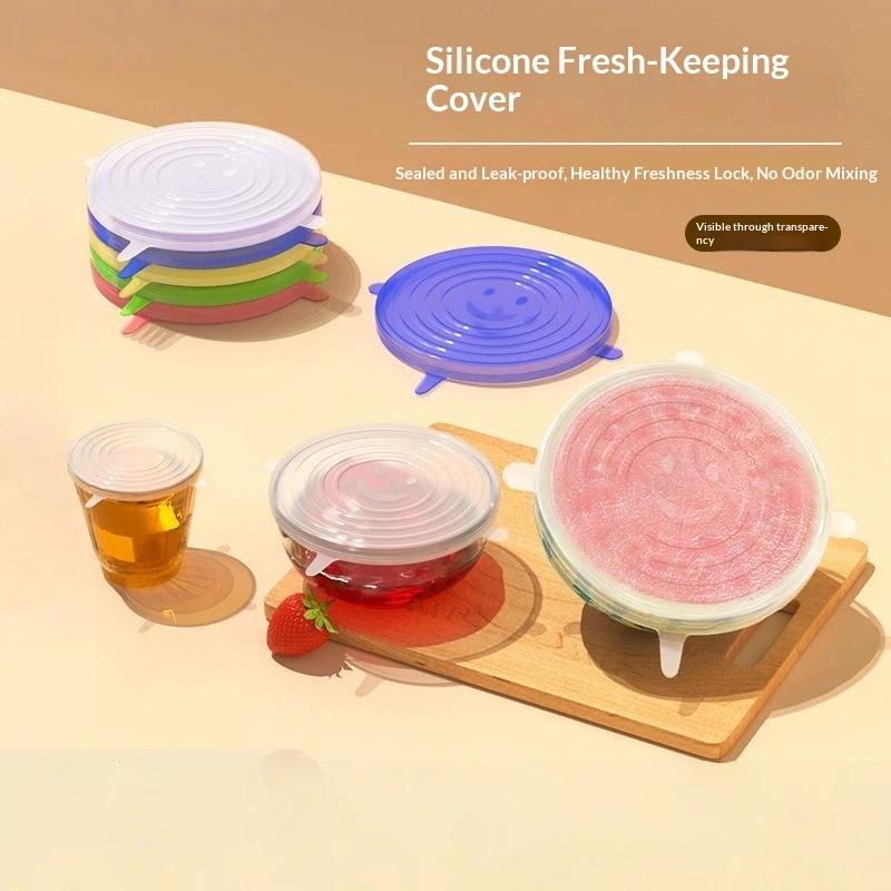 6 tapas de silicona elásticas  - Silicone Stretch Lid reseña y precio