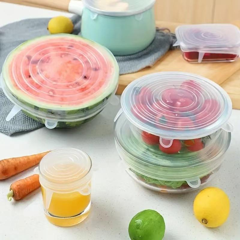 6 tapas de silicona elásticas  - Silicone Stretch Lid reseña y precio