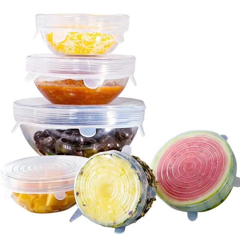 6 tapas de silicona elásticas  - Silicone Stretch Lid reseña y precio