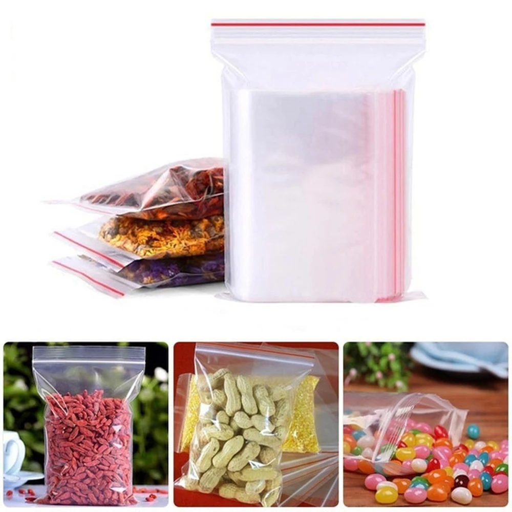 Bolsas transparentes resellabl - Food Storage Ziploc Bags reseña y precio