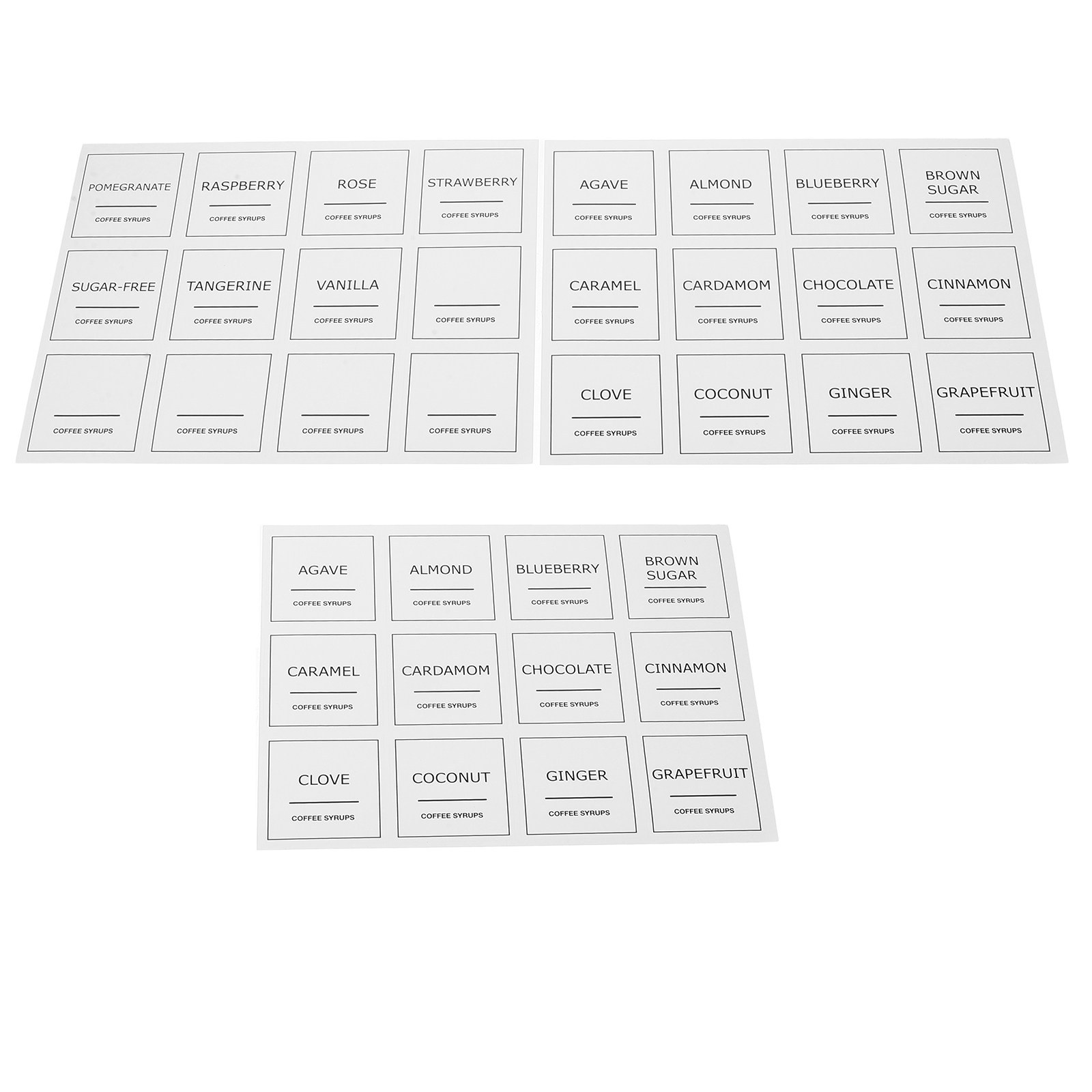3 Hojas de Etiquetas de Plásti - Food Storage Jar Labels reseña y precio