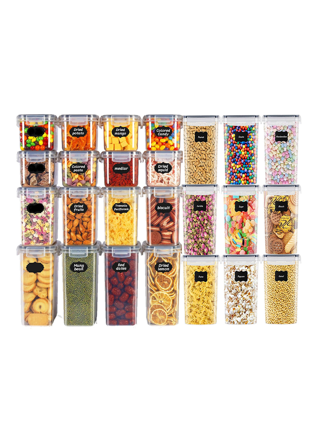 48 recipientes herméticos para - Food Storage Jars Airtight reseña y precio