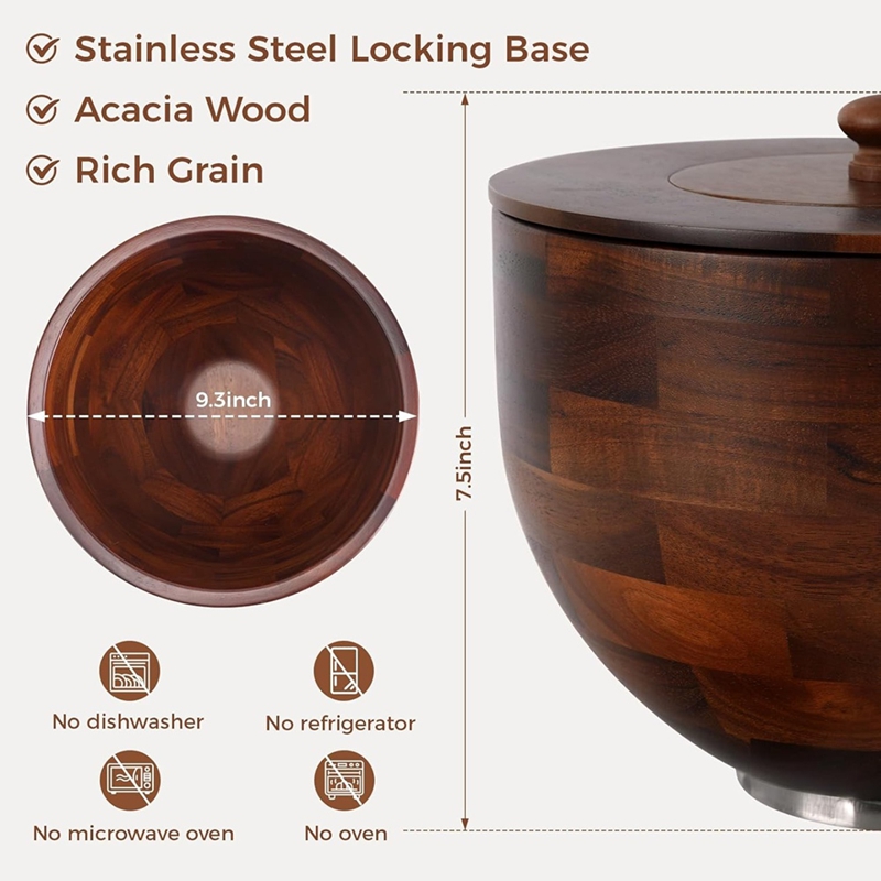 ◉ Tazón de madera para mezclar - Kitchenaid Mixer Hand Mixer reseña y precio
